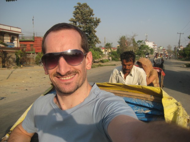 overland traveller - niall-doherty-rickshaw-nepal